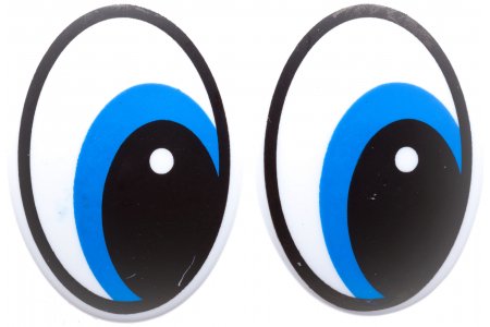 Глаза для игрушек овальные, черно-синий, 39*55мм, 1пара