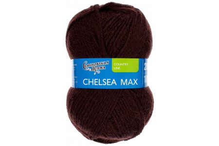 Пряжа Семеновская Chelsea MAX (Челси макс) махагон (1443), 50%шерсть английский кроссбред/50%акрил, 200м, 100г