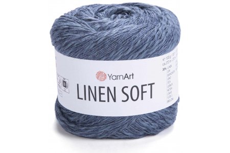 Пряжа YarnArt Linen soft джинс (7316), 30%лён/36%вискоза/34%хлопок, 272м, 100г