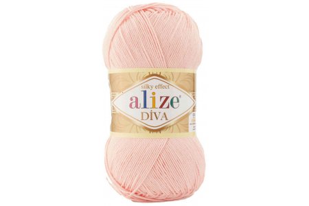 Пряжа Alize Diva светлая пудра (143), 100%микрофибра, 350м, 100г