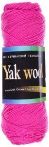 Пряжа Color City Yak wool ярко-розовый (2204), 60%пух яка/20%мериносовая шерсть/20%акрил, 430м, 100г