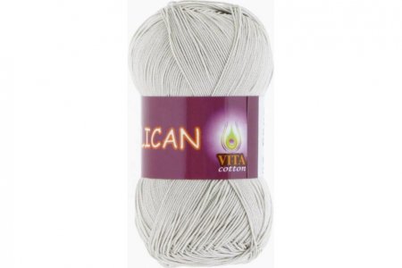 Пряжа Vita cotton Pelican светло-серый (3965), 100%хлопок, 330м, 50г