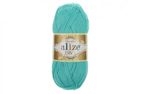 Пряжа Alize Diva бирюзовый (376), 100%микрофибра, 350м, 100г