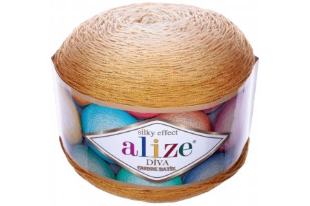 Пряжа Alize Diva ombre Batik горчица (7358), 100%микрофибра, 875м, 250г