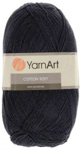 Пряжа YarnArt Cotton soft графит (28), 55%хлопок/45%полиакрил, 600м, 100г