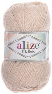 Пряжа Alize My baby слоновая кость (599), 100%акрил, 150м, 50г