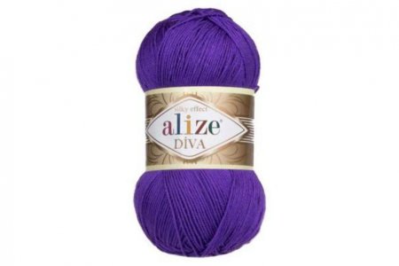 Пряжа Alize Diva фиолетовый (252), 100%микрофибра, 350м, 100г