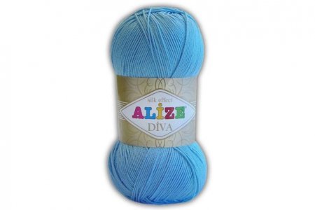 Пряжа Alize Diva небесный (346), 100%микрофибра, 350м, 100г