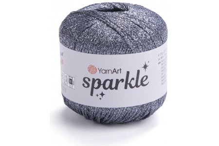 Пряжа YarnArt Sparkle стальной (1357), 40%полиамид/60%металик полиэстер, 160м, 25г