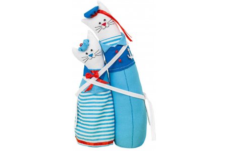 Набор для изготовления игрушки MIADOLLA Коты-обнимашки морские, 29см