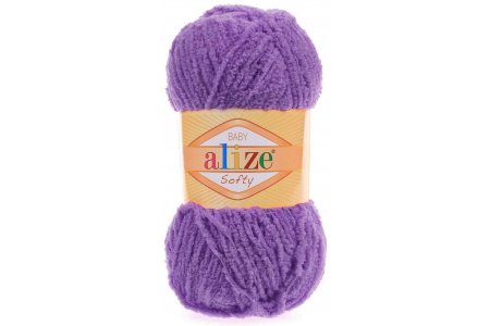 Пряжа Alize Softy фиолетовый (44), 100%микрополиэстер, 115м, 50г