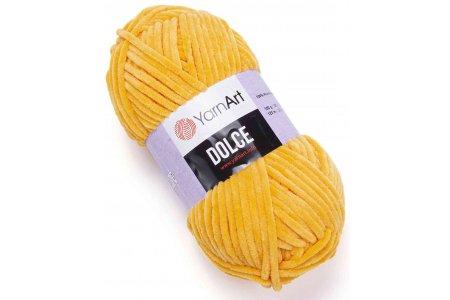 Пряжа YarnArt Dolce желтый (853), 100%микрополиэстер, 120м, 100г