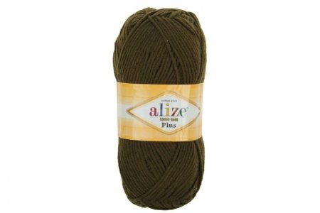 Пряжа Alize Cotton Gold plus оливковый (214), 55%хлопок/45%акрил, 200м, 100г