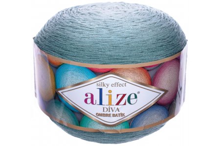 Пряжа Alize Diva ombre Batik морская волна (7369), 100%микрофибра, 875м, 250г