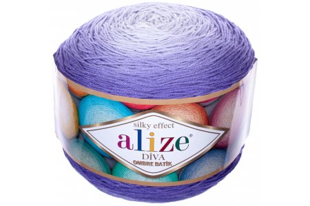 Пряжа Alize Diva ombre Batik фиолетовый (7378), 100%микрофибра, 875м, 250г