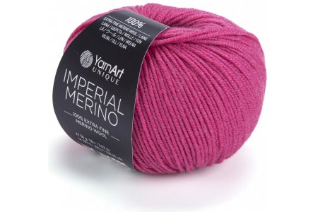 Пряжа YarnArt Imperial merino малиновый (3318), 100%шерсть, 100м, 50г