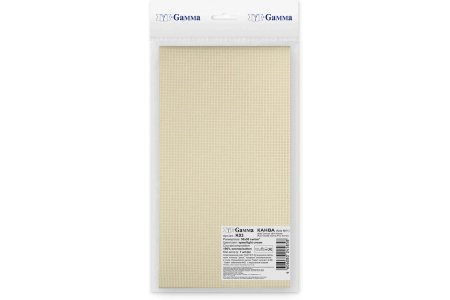 Канва GAMMA Aida11 отрезная, 100%хлопок, кремовый, 50*50см