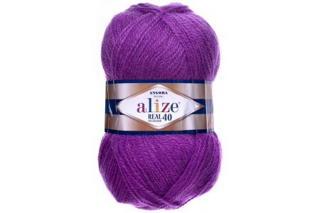 Пряжа Alize Angora Real 40 виолет (206), 60%акрил/40%шерсть, 430м, 100г