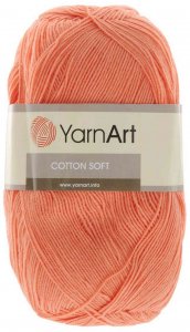 Пряжа YarnArt Cotton soft св.персик (73), 55%хлопок/45%полиакрил, 600м, 100г