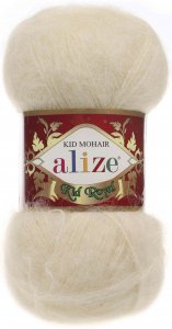 Пряжа Alize Kid Royal 50 молочно-бежевый (67), 62%кид мохер/38%полиамид, 500м, 50г