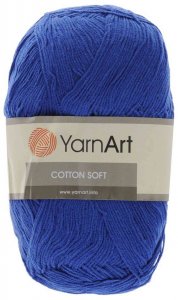 Пряжа YarnArt Cotton soft василек (47), 55%хлопок/45%полиакрил, 600м, 100г