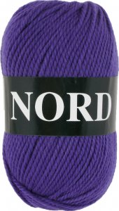 Пряжа Vita Nord темно-сиреневый (4773), 52%акрил/48%шерсть, 116м, 100г