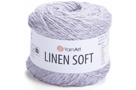 Пряжа YarnArt Linen soft светло-серый (7320), 30%лён/36%вискоза/34%хлопок, 272м, 100г