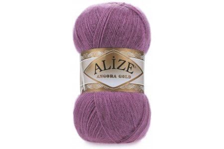 Пряжа Alize Angora Gold тёмная сухая роза (440), 80%акрил/20%шерсть, 550м, 100г