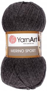 Пряжа Yarnart Merino Sport темное маренго (772), 50%шерсть/50%акрил, 400м, 100г