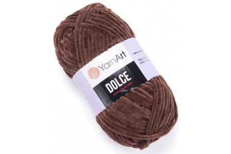 Пряжа YarnArt Dolce коричневый (791), 100%микрополиэстер, 120м, 100г