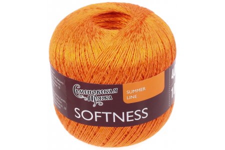 Пряжа Семеновская Softness (Нежность) абрикос_x1 (30154), 47%хлопок/53%вискоза, 400м, 100г