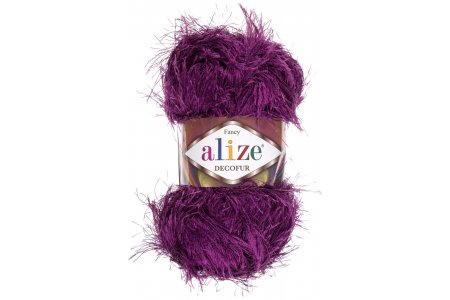 Пряжа Alize Decofur фиолетовый (304), 100%полиэстер, 110м, 100г