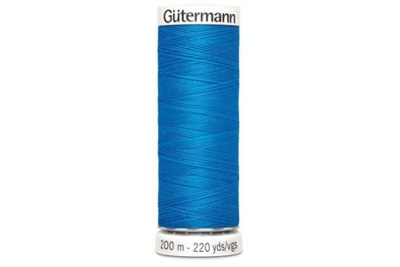 Нитки швейные универсальные Sew-all Gutermann Creativ 100, 100%полиэстер, 200м, 0386, ярко-голубой