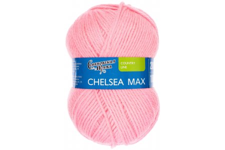 Пряжа Семеновская Chelsea MAX (Челси макс) ярко-розовый (79), 50%шерсть английский кроссбред/50%акрил, 200м, 100г