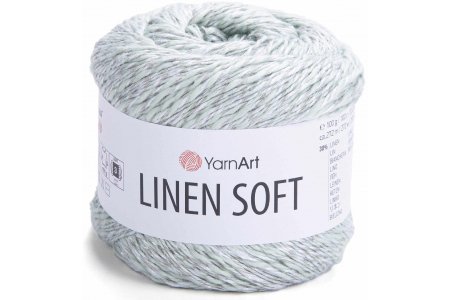 Пряжа YarnArt Linen soft серо-голубой (7312), 30%лён/36%вискоза/34%хлопок, 272м, 100г