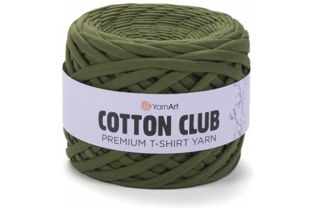 Пряжа YarnArt Cotton club защитный (7358), 100%хлопок, 110м, 310г