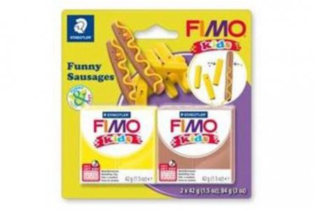 Набор полимерной глины FIMO kids kit Веселые колбаски, 2блока по 42г