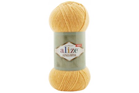 Пряжа Alize Alpaca Royal NEW тосканский жёлтый (423), 55%акрил/30%шерсть/15%альпака, 250м, 100г