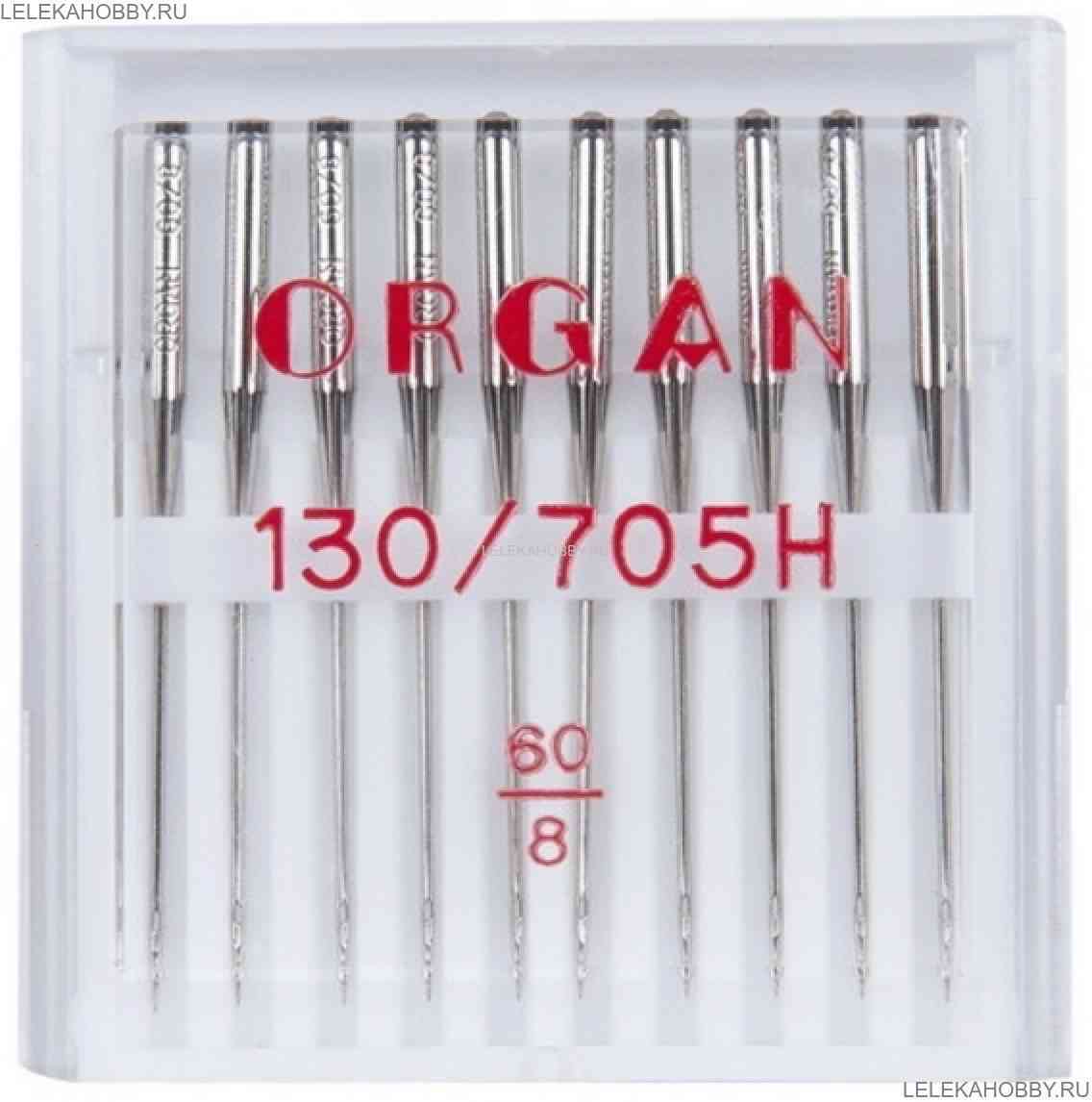 Набор игл для швейной машины ORGAN универсальные, №60, 10шт 288₽