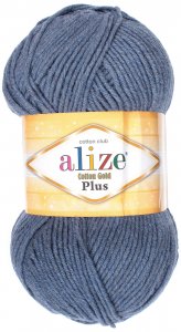 Пряжа Alize Cotton Gold plus джинс меланж(203), 55%хлопок/45%акрил, 200м, 100г