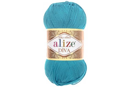 Пряжа Alize Diva бирюза(245), 100%микрофибра, 350м, 100г