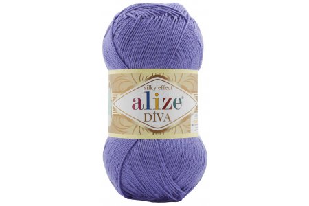 Пряжа Alize Diva темная сирень (851), 100%микрофибра, 350м, 100г