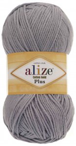 Пряжа Alize Cotton Gold plus серый (21), 55%хлопок/45%акрил, 200м, 100г