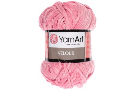 Пряжа YarnArt Velour пыльная роза (862), 100%микрополиэстер, 170м, 100г