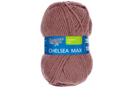 Пряжа Семеновская Chelsea MAX (Челси макс) какао (621), 50%шерсть английский кроссбред/50%акрил, 200м, 100г