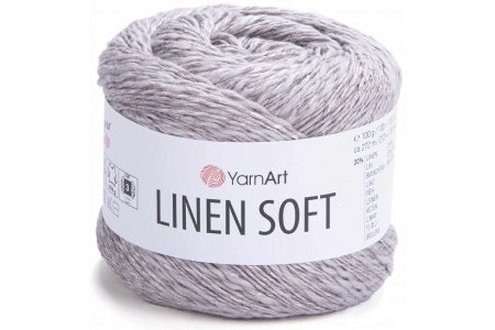 Пряжа YarnArt Linen soft светло-серый (7307), 30%лён/36%вискоза/34%хлопок, 272м, 100г