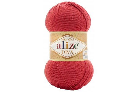 Пряжа Alize Diva гранатовый камень (366), 100%микрофибра,  350м, 100г