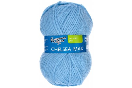 Пряжа Семеновская Chelsea MAX (Челси макс) голубой (3), 50%шерсть английский кроссбред/50%акрил, 200м, 100г