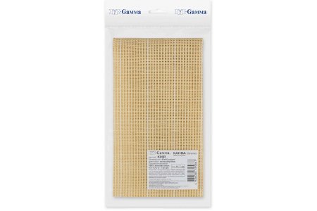 Канва GAMMA, 100%хлопок, крупная, желтый, 45*45см