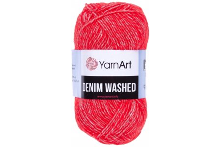 Пряжа YarnArt Denim Washed коралл (919), 20%акрил/80%хлопок, 130м, 50г